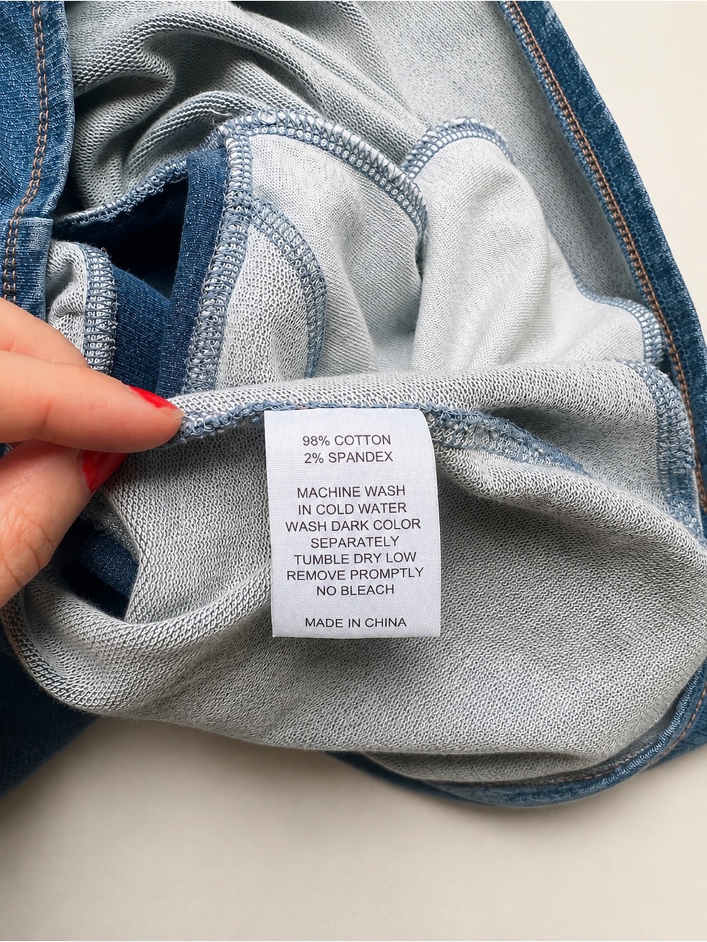 Blue Denim-Inspired Cotton Racerback Tank Dress with Pockets | Boho | Stretchy - Picture 8 of 8